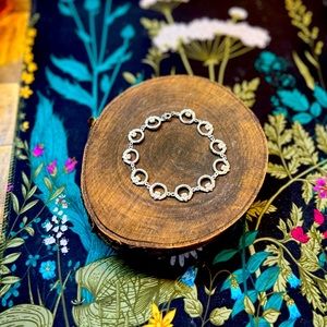 Claddagh bracelet from Ireland. Sterling silver.